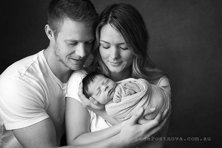 Sydney Newborn Baby Photography - newborn baby boy with the parents