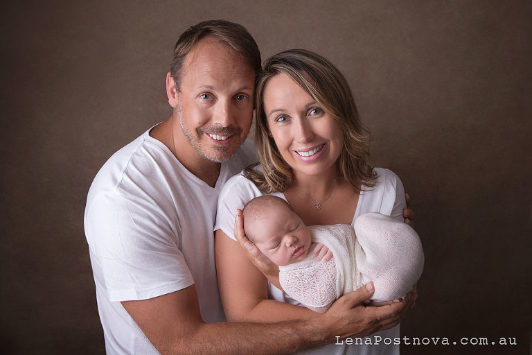 a family with the newborn 