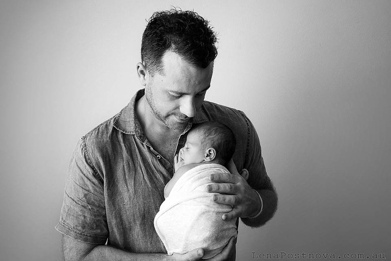 father and baby portrait 