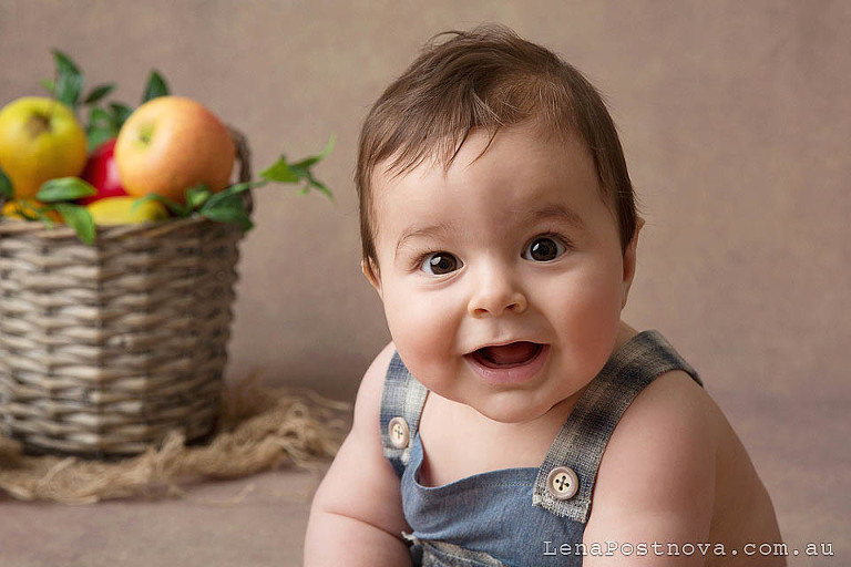 smiling baby boy