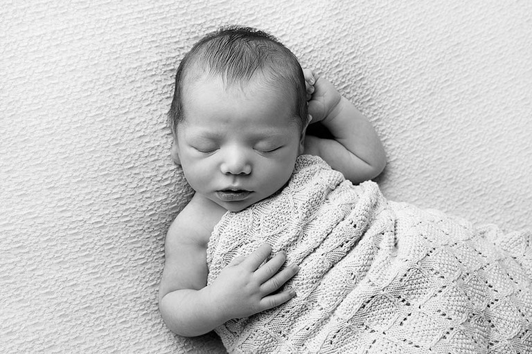 Before and After Newborn Photoshoot Sydney – baby sleeping captured during in-home session