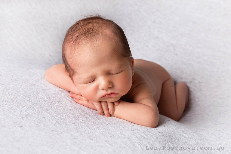 cute posed newborn baby